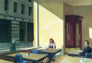 Edward Hopper Painting - sunlights in cafeteria Edward Hopper